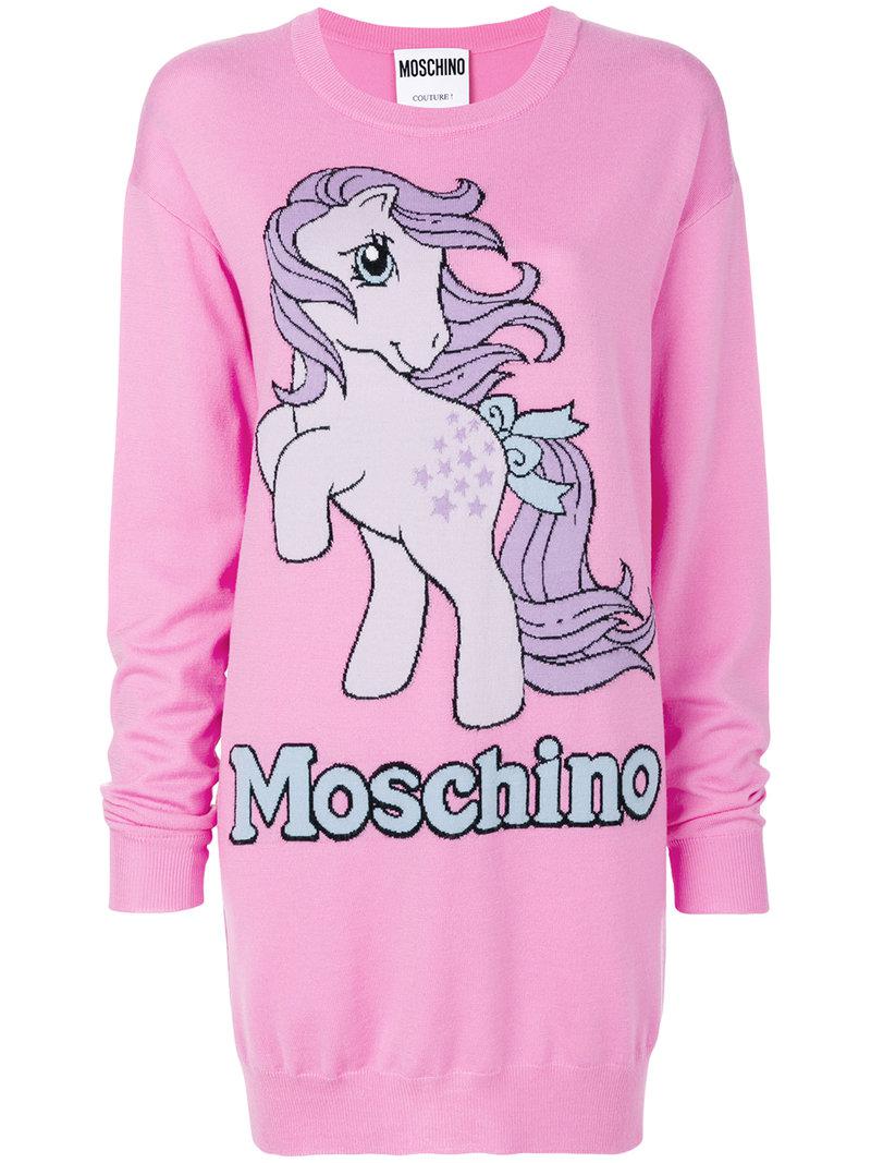 Vestito corto stile maglione 'My Little Pony' di Moschino in Rosa | Lyst