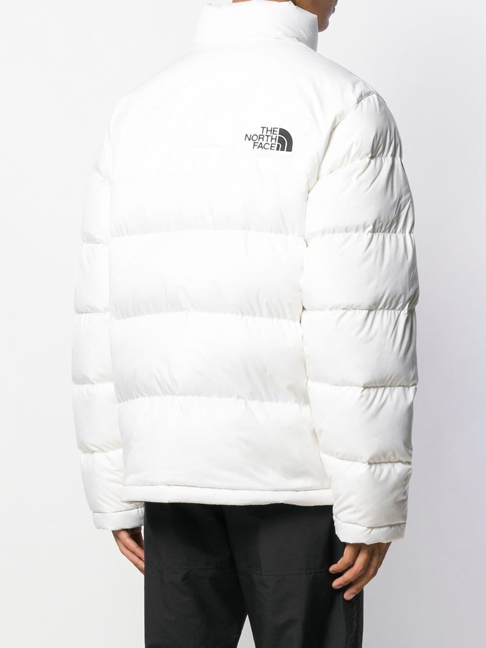 The North Face Synthetic High-neck Puffer Jacket in White for Men | Lyst