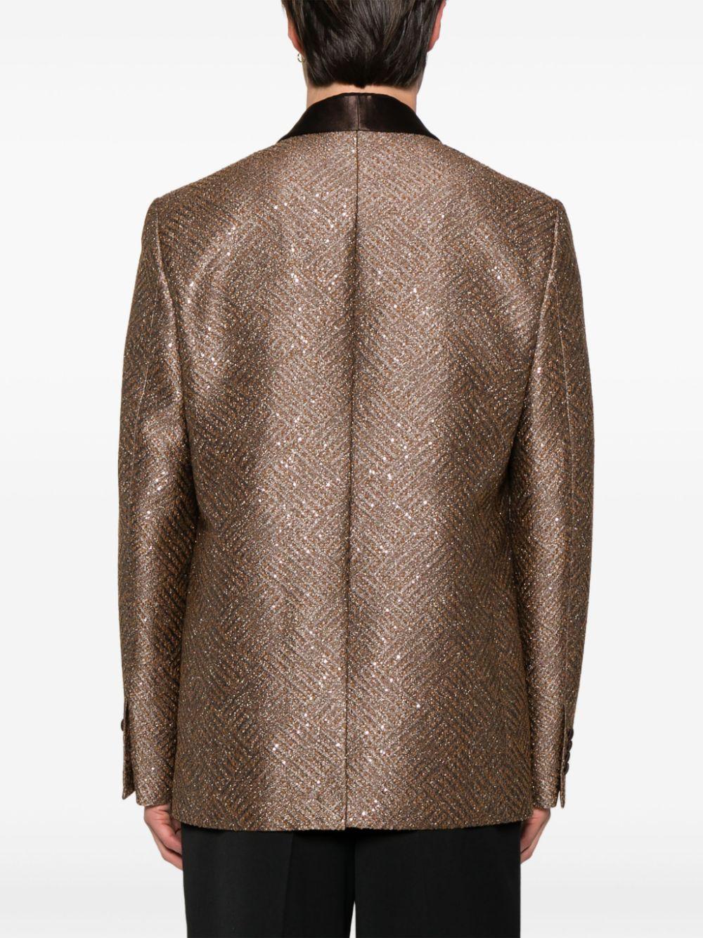 Amiri メンズ ブラウン スパンコール ジャケット ジャケット