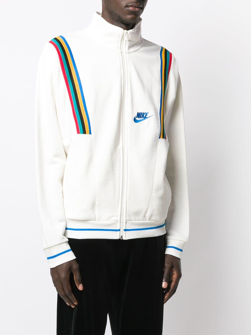 Nike Cotton French Terry Jacket in White for Men | Lyst