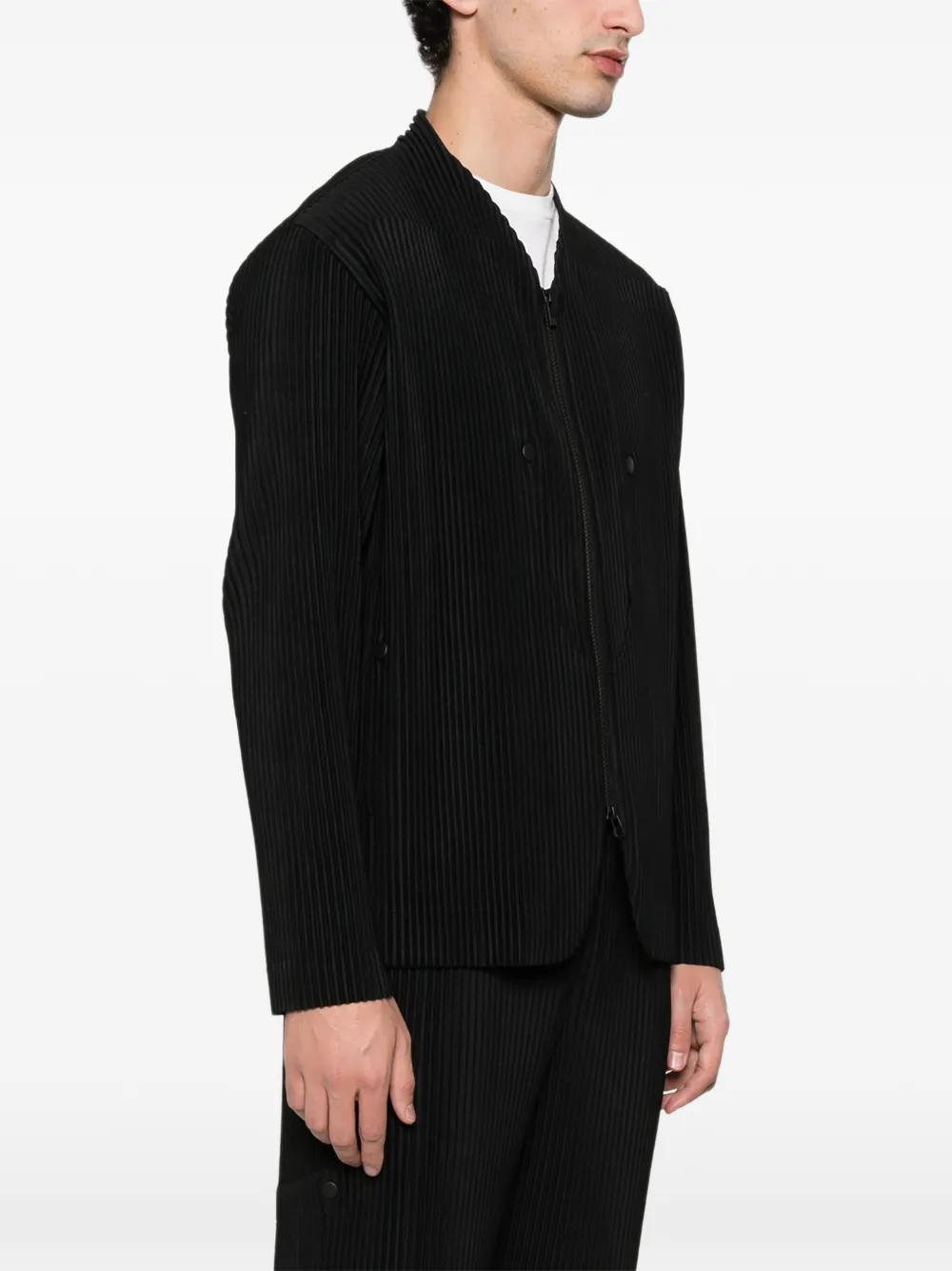 Homme Plissé Issey Miyake Quarry Zipped Jacket in Black for Men | Lyst