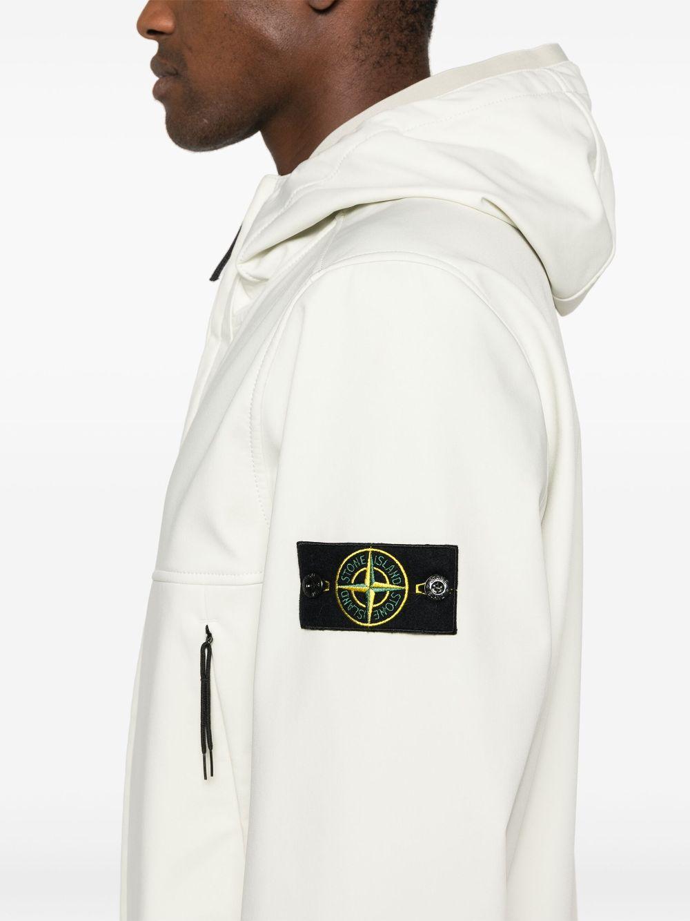 Stone Island Soft Shell-R Jacket in White for Men | Lyst