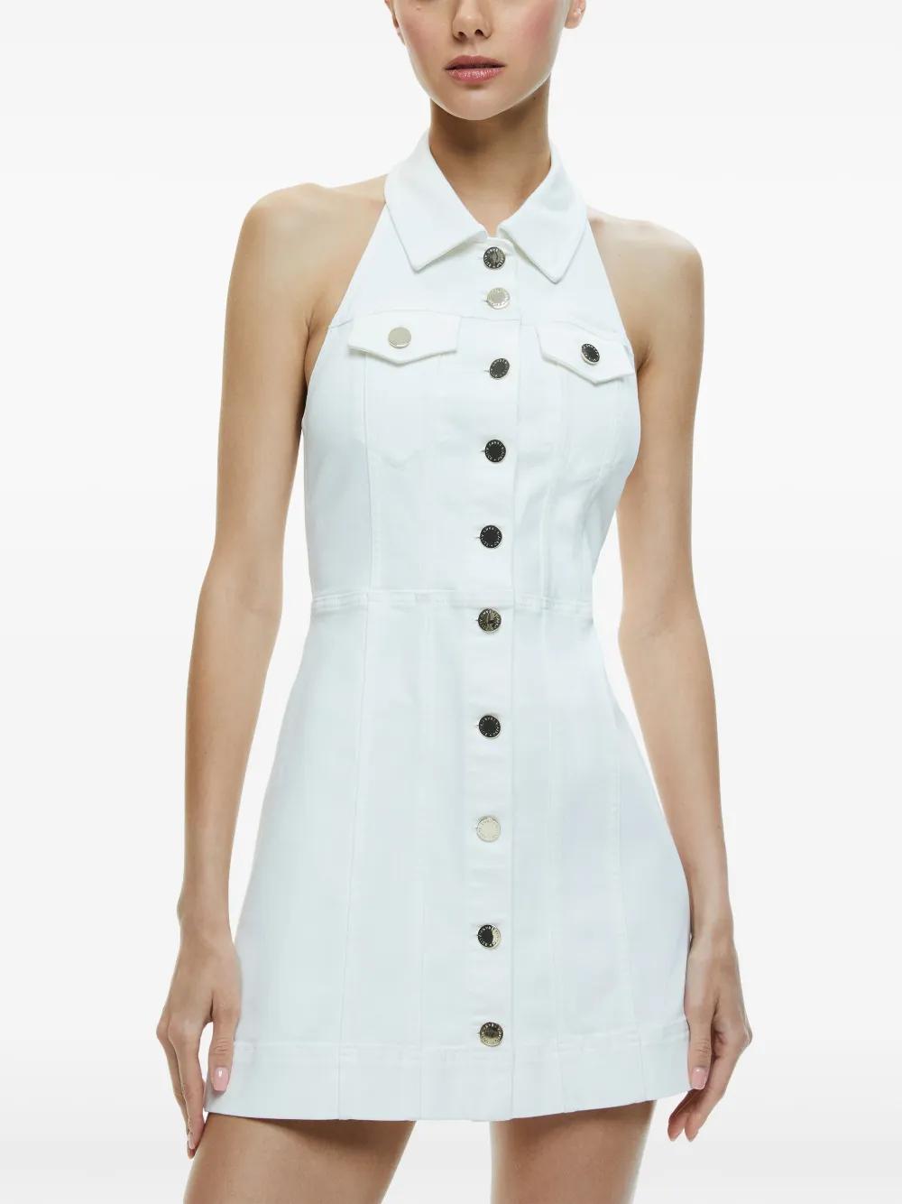 alice and olivia kendall denim dress Alice + Olivia Kendall Denim Mini Dress - Ivy Blue