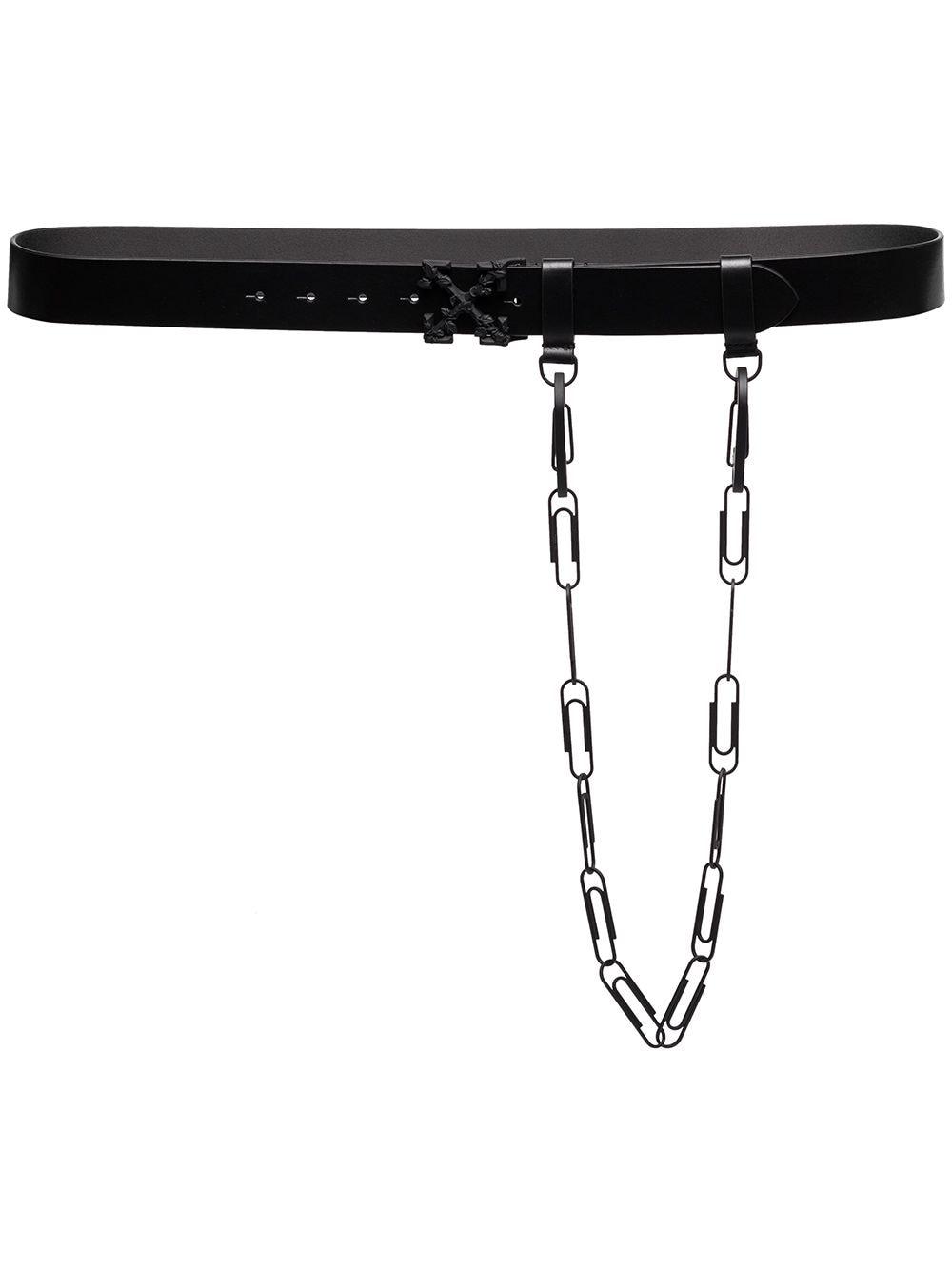 off white chain belt