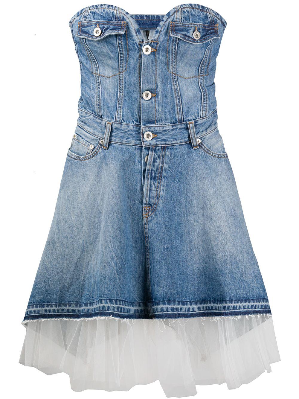 Modern Blue Embroideried Tulle Patchwork Denim Coats Summer – Omychic