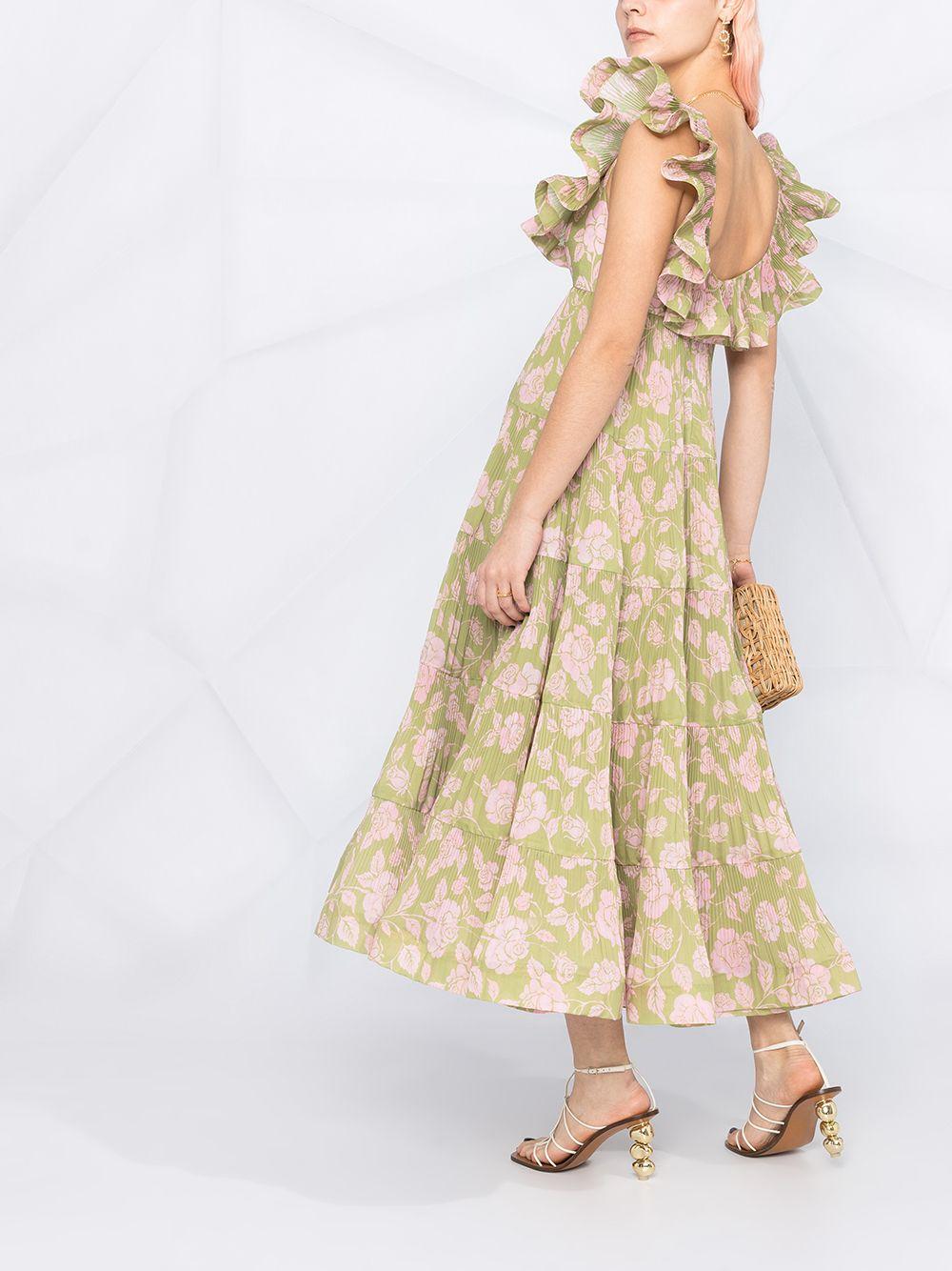 Zimmermann green top floral dress