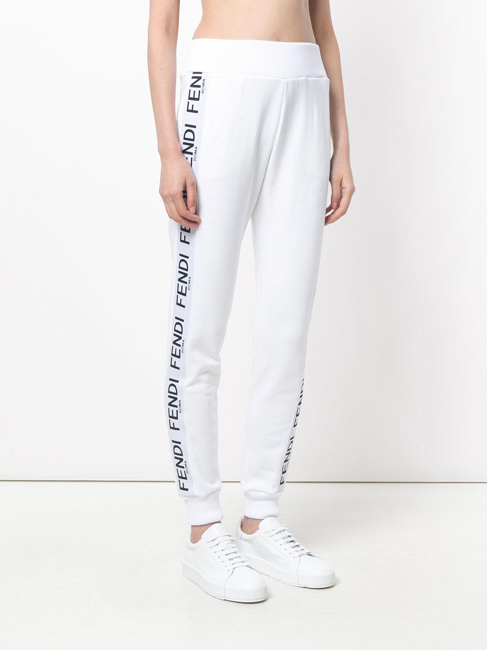 fendi white track pants