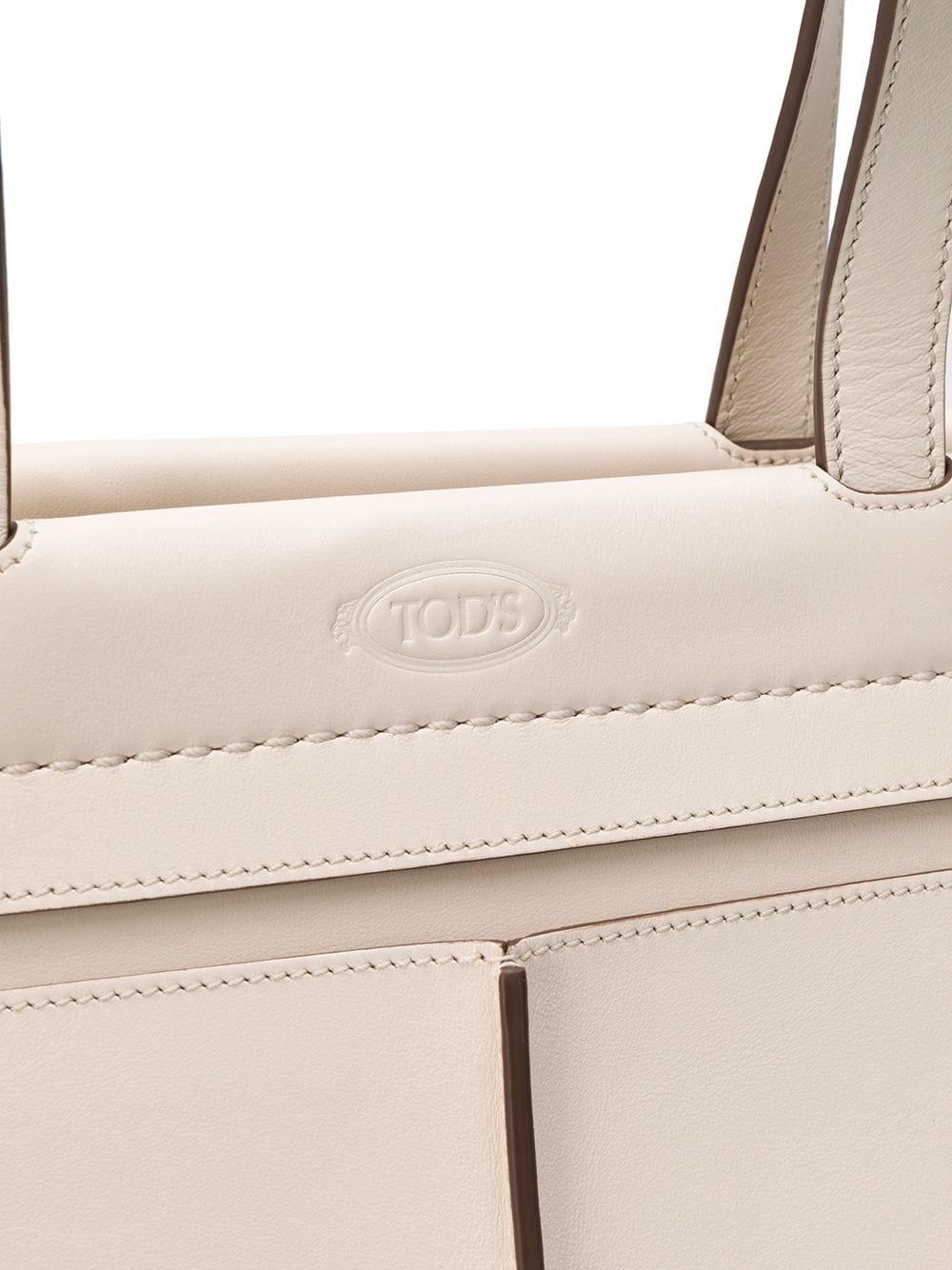 tods pocket medium leather shopper