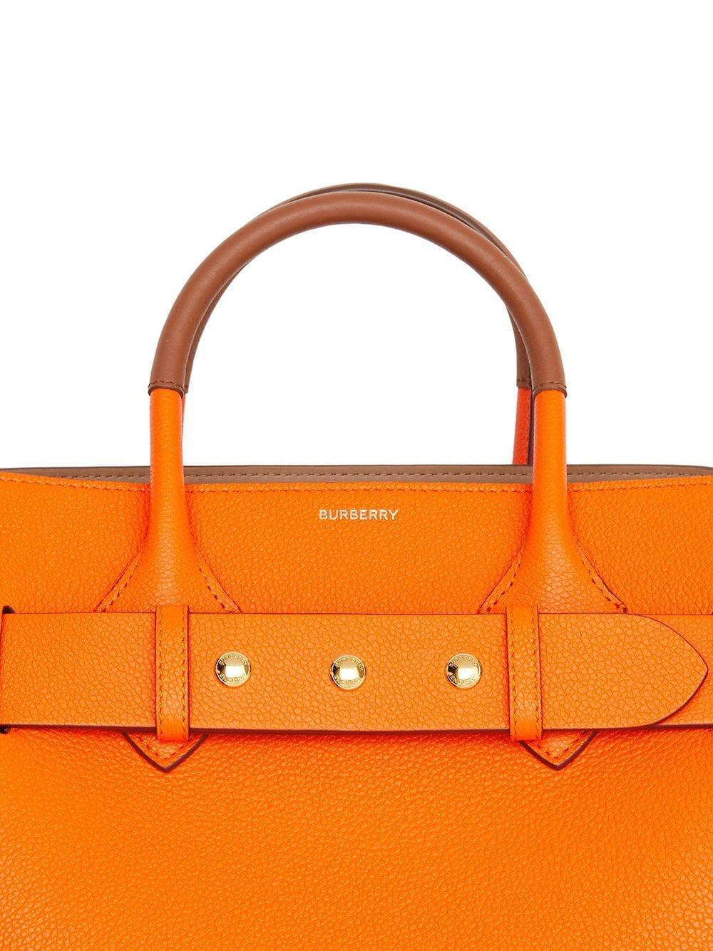 Burberry Ladies Deep Orange Double Monogram Motif Adjustable Leather Belt,  Size Small 8039871 - Jomashop