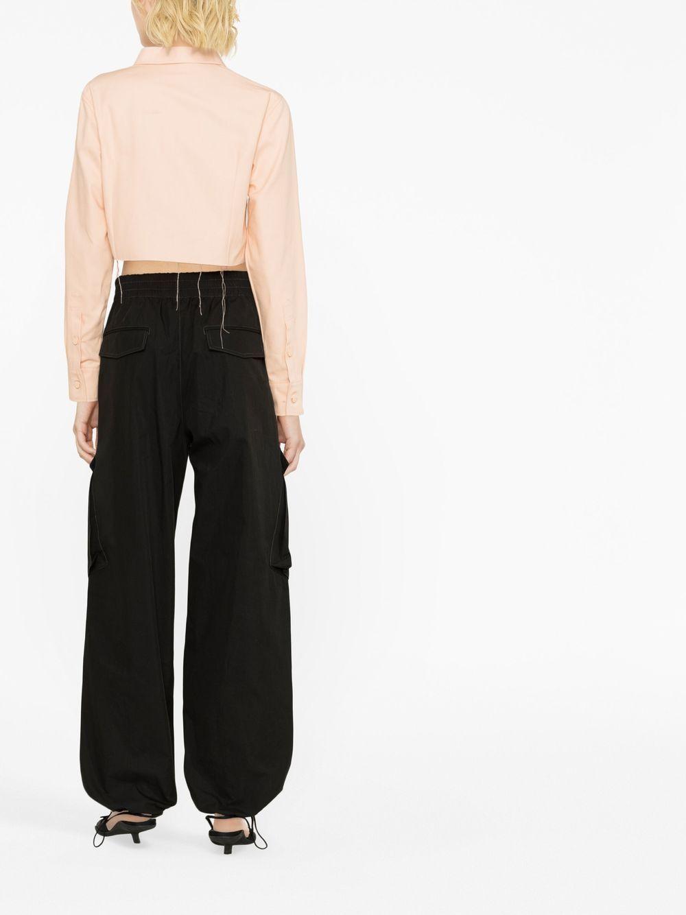 Raf Simons Logo-patch Cropped Jacket in Pink | Lyst