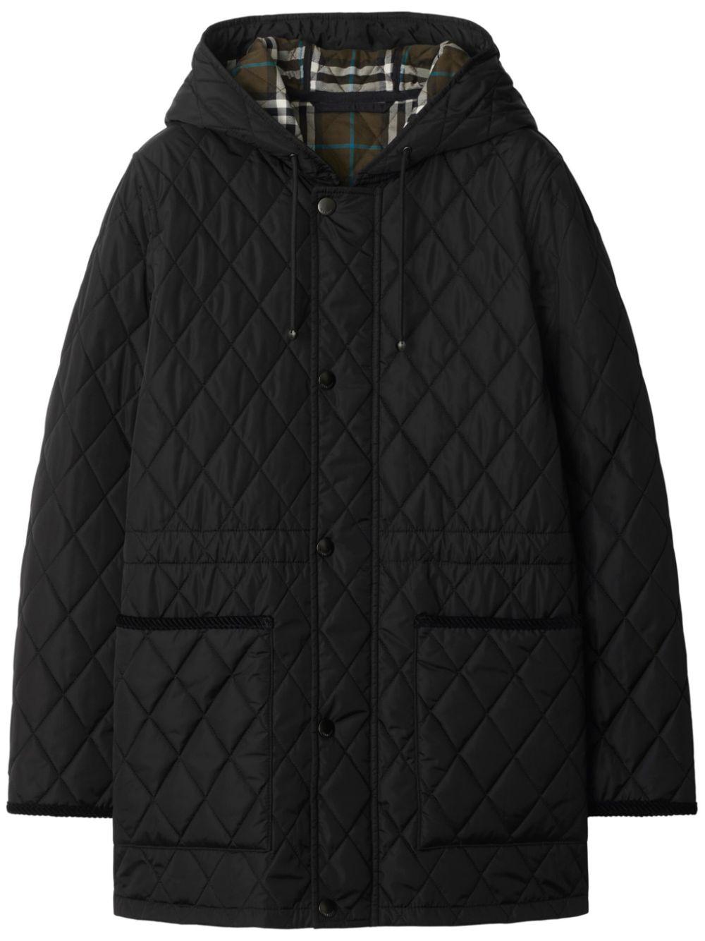 Burberry レディース ブラック Devon パーカーコート ジャケット