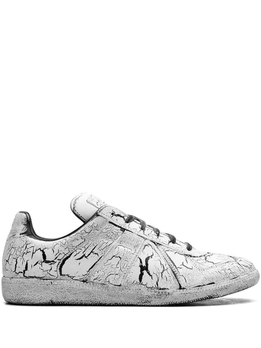 Maison Margiela Replica cracked Low top Sneakers in White for Men Lyst Australia