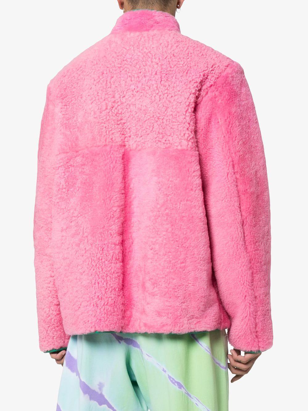 Ashley Williams Alice Fleece Jacket in Pink for Men - Lyst