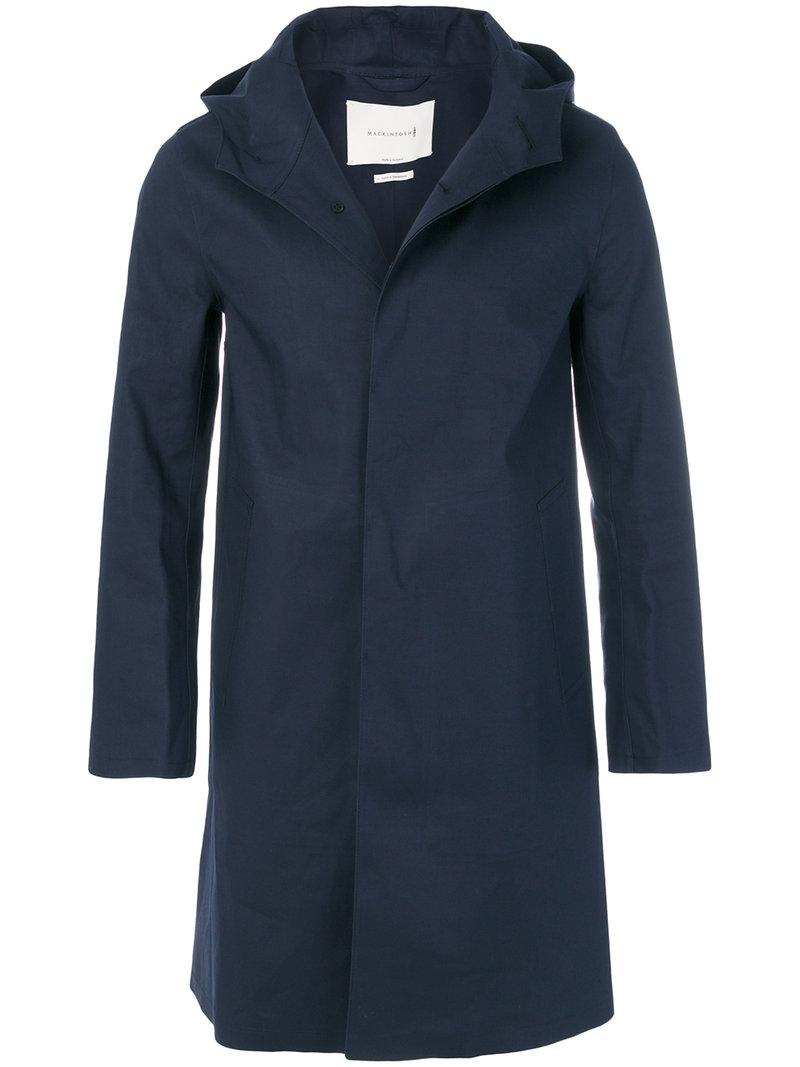 Mackintosh Cotton Hooded Raincoat in Blue for Men - Lyst