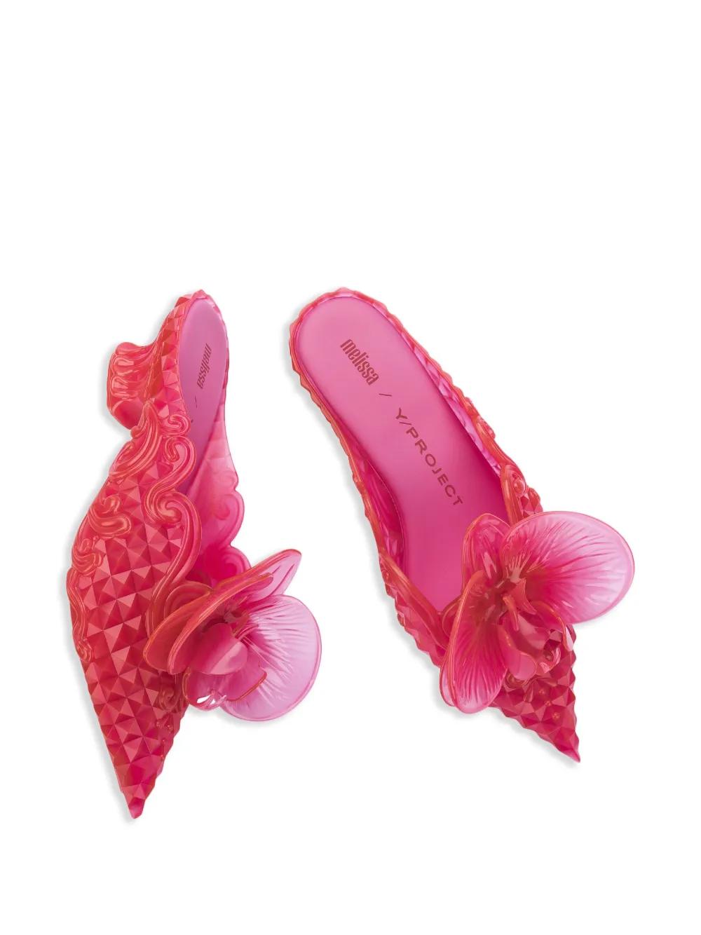 Y. Project X Melissa Floral-Appliqué Mules in Pink | Lyst