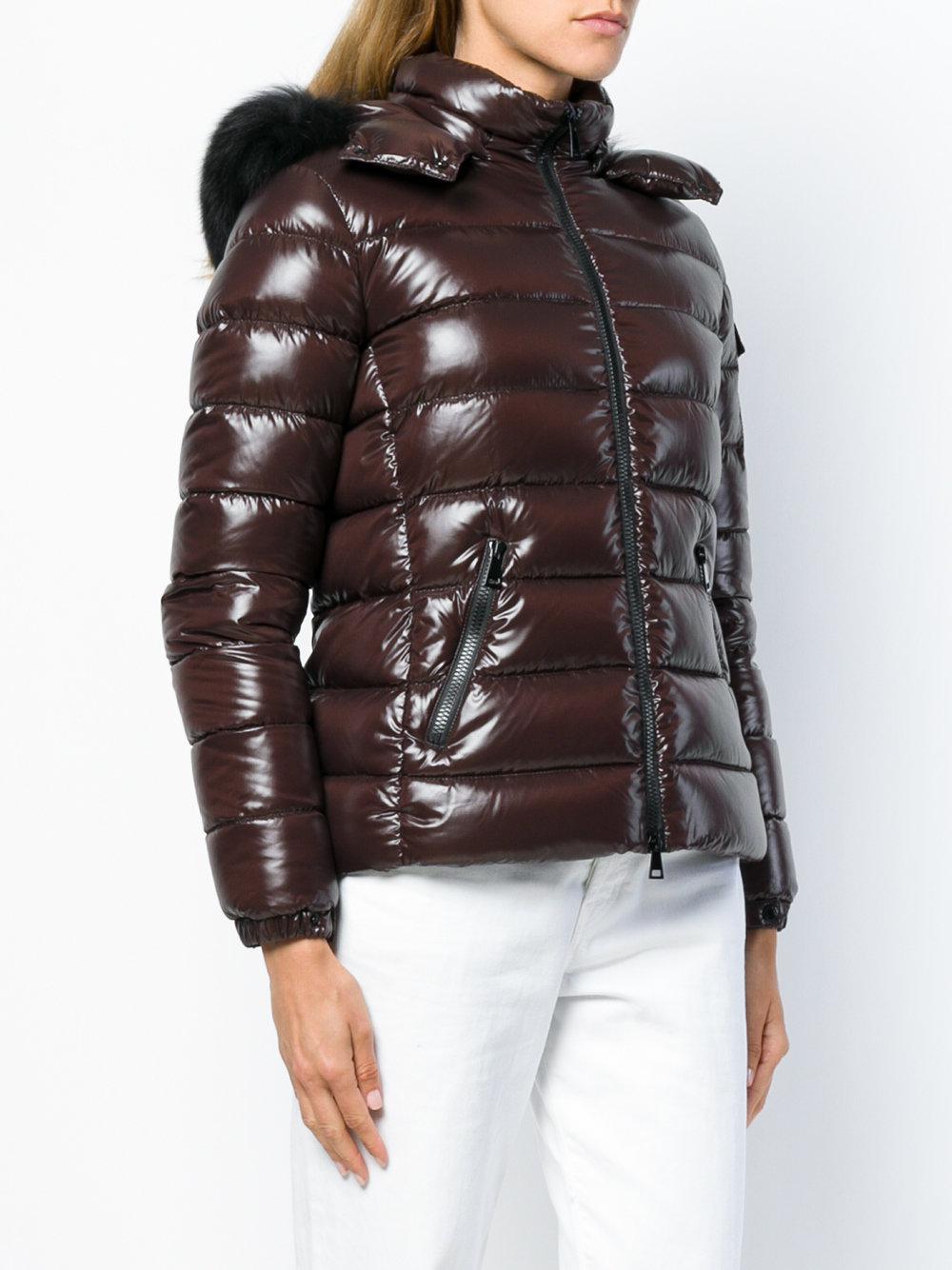 Moncler Bady Fur Jacket in Brown | Lyst