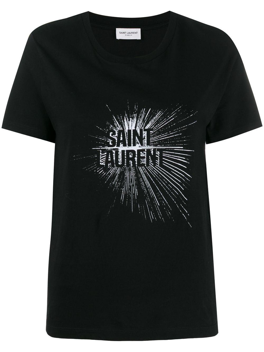 Saint Laurent Ysl Logo T-shirt Black - Save 40% - Lyst