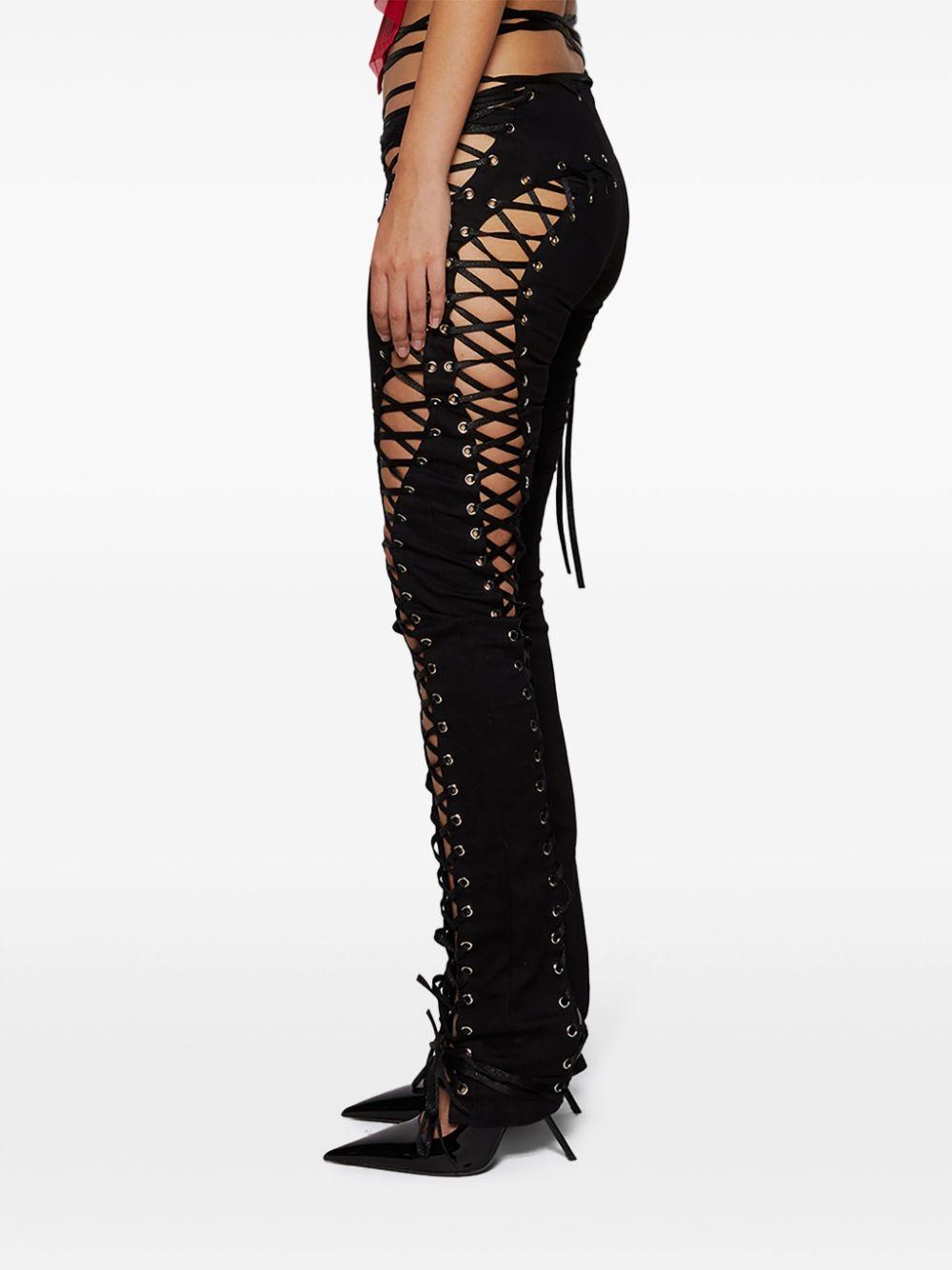 DI PETSA Siren Lace up Trousers in Black Lyst