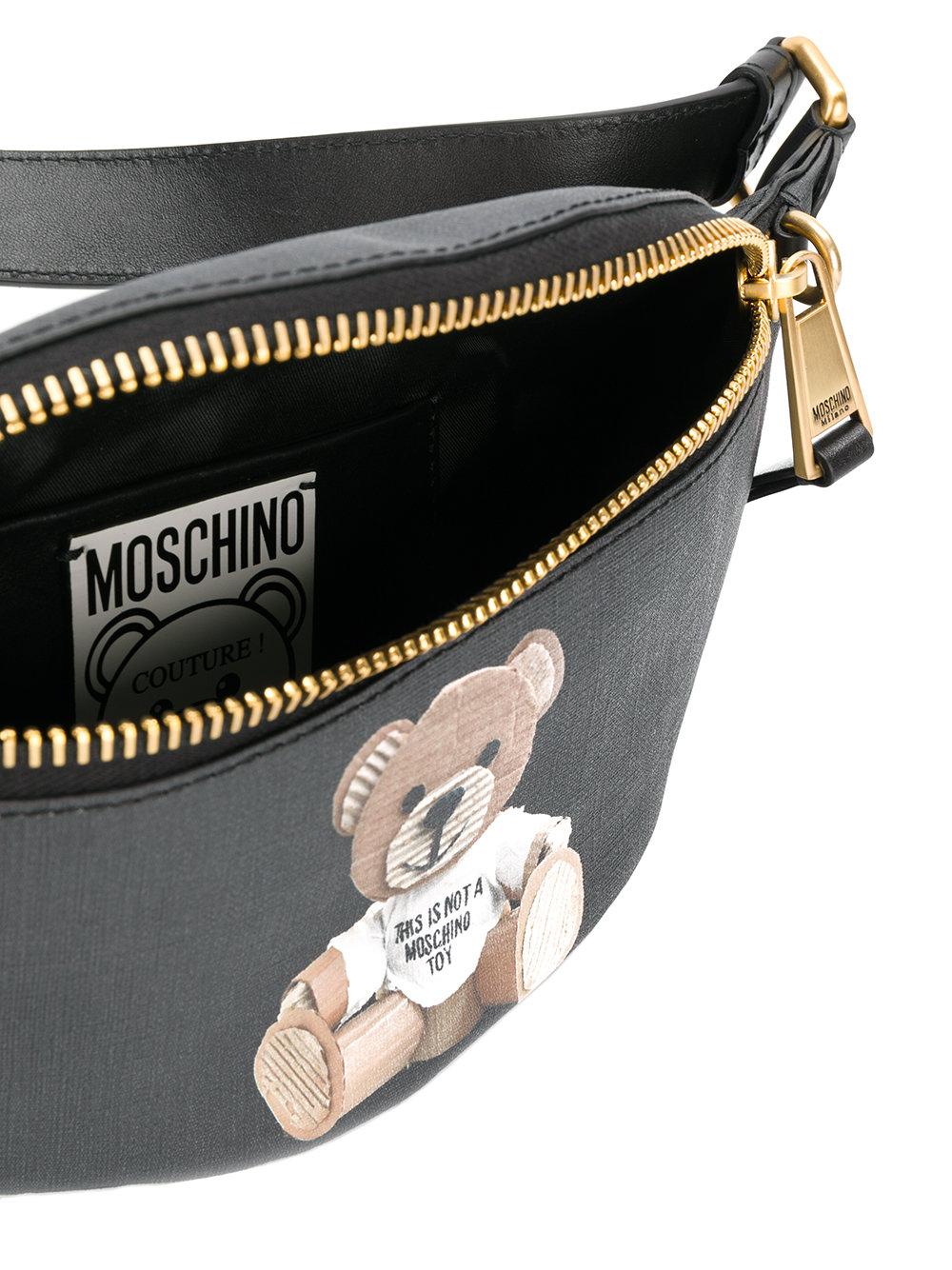 Moschino Leather Teddy Bear Belt Bag in 