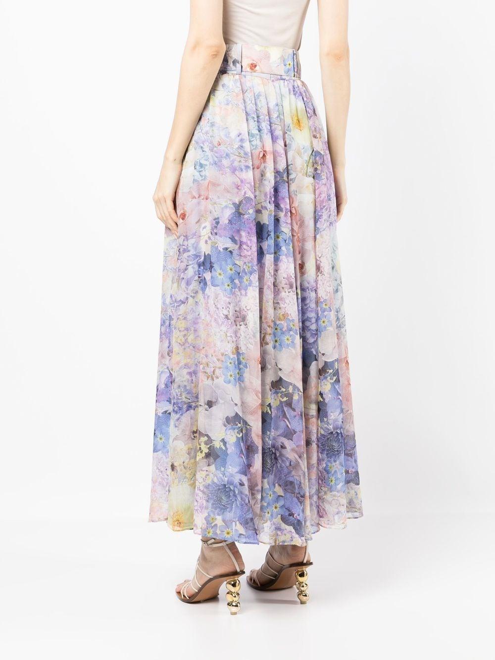 Zimmermann Belted Floral print Maxi Skirt Lyst