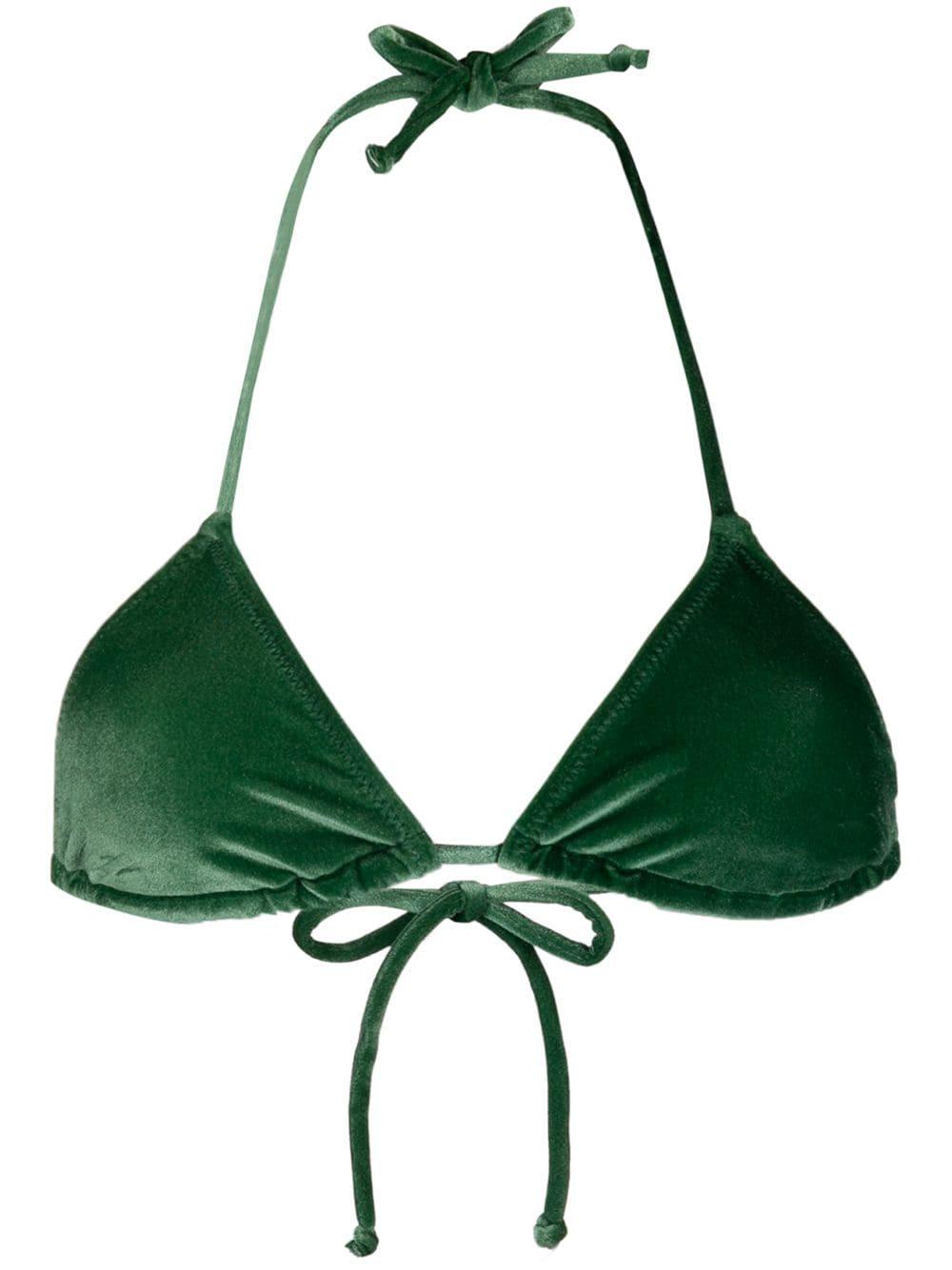 velvet green bikini