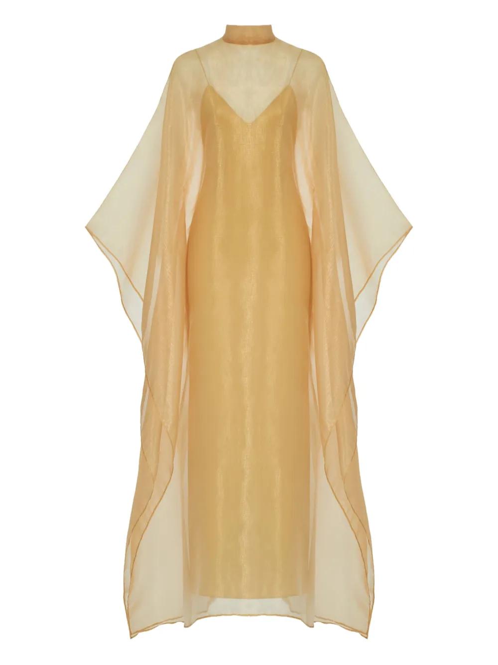 beige sphinx dress Taller Marmo | Sphinx Kaftan in Gold | Female