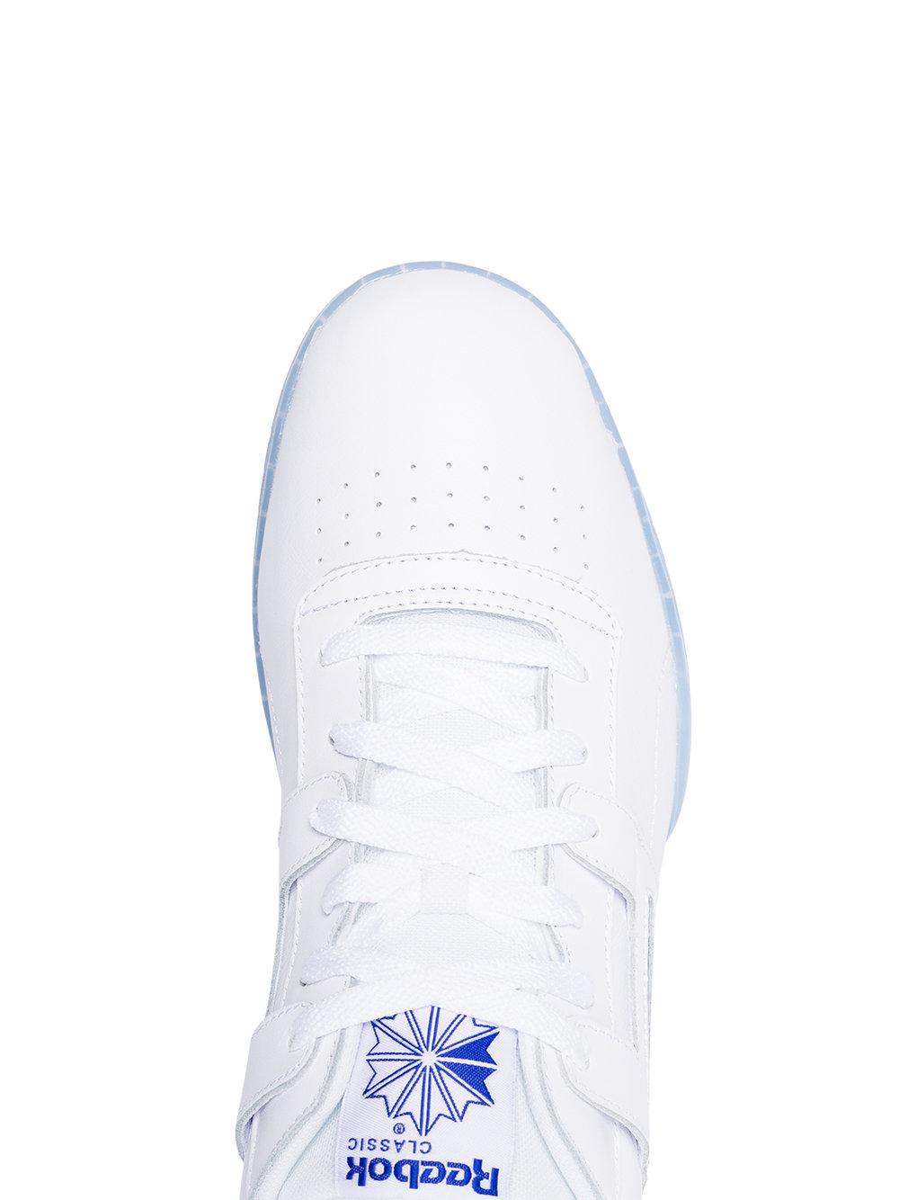 Reebok Leather White Workout Clean Ripple Ice Sneakers for Men | Lyst