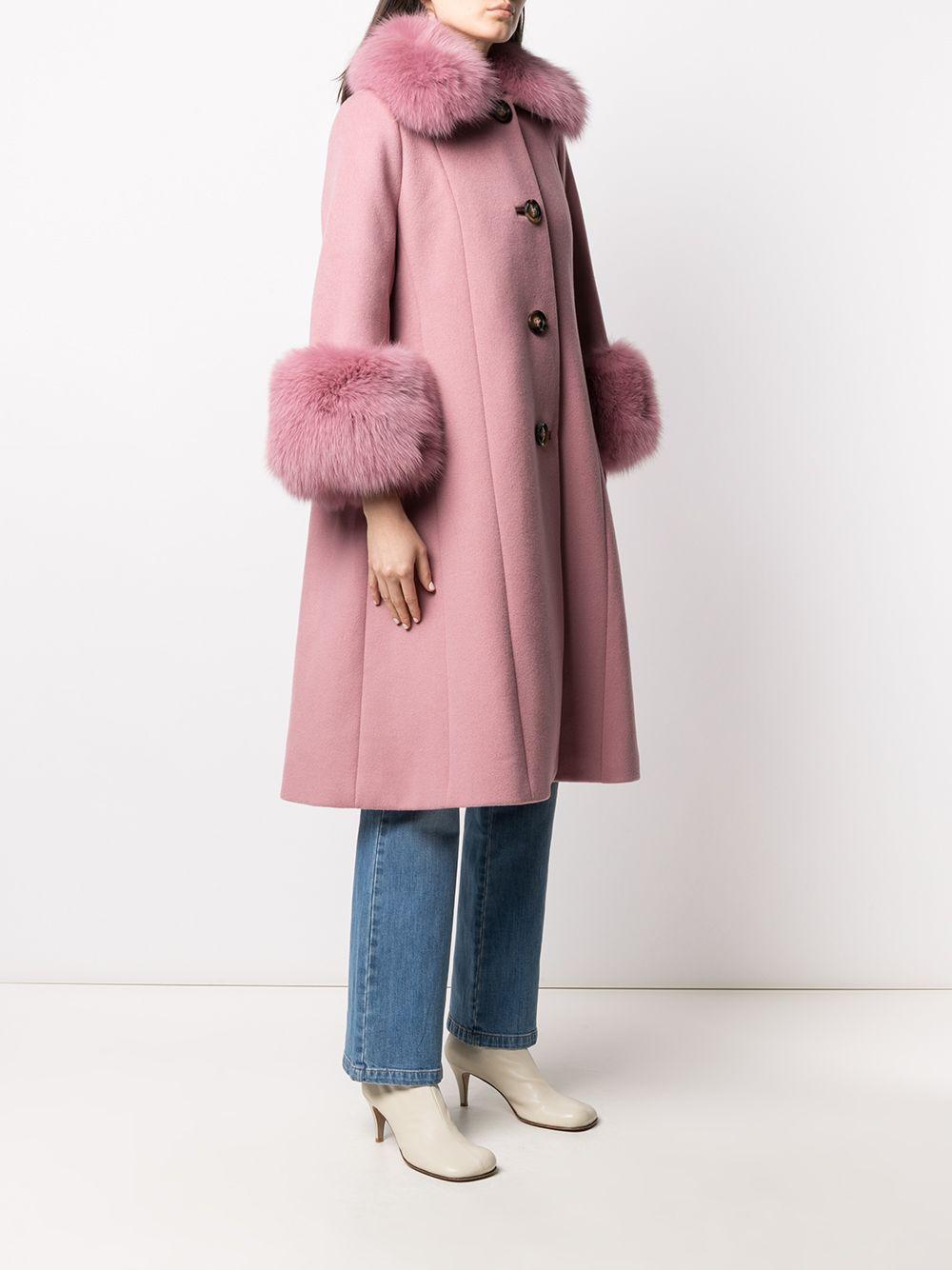 Saks Potts Single-breasted Wool Coat in Pink - Lyst
