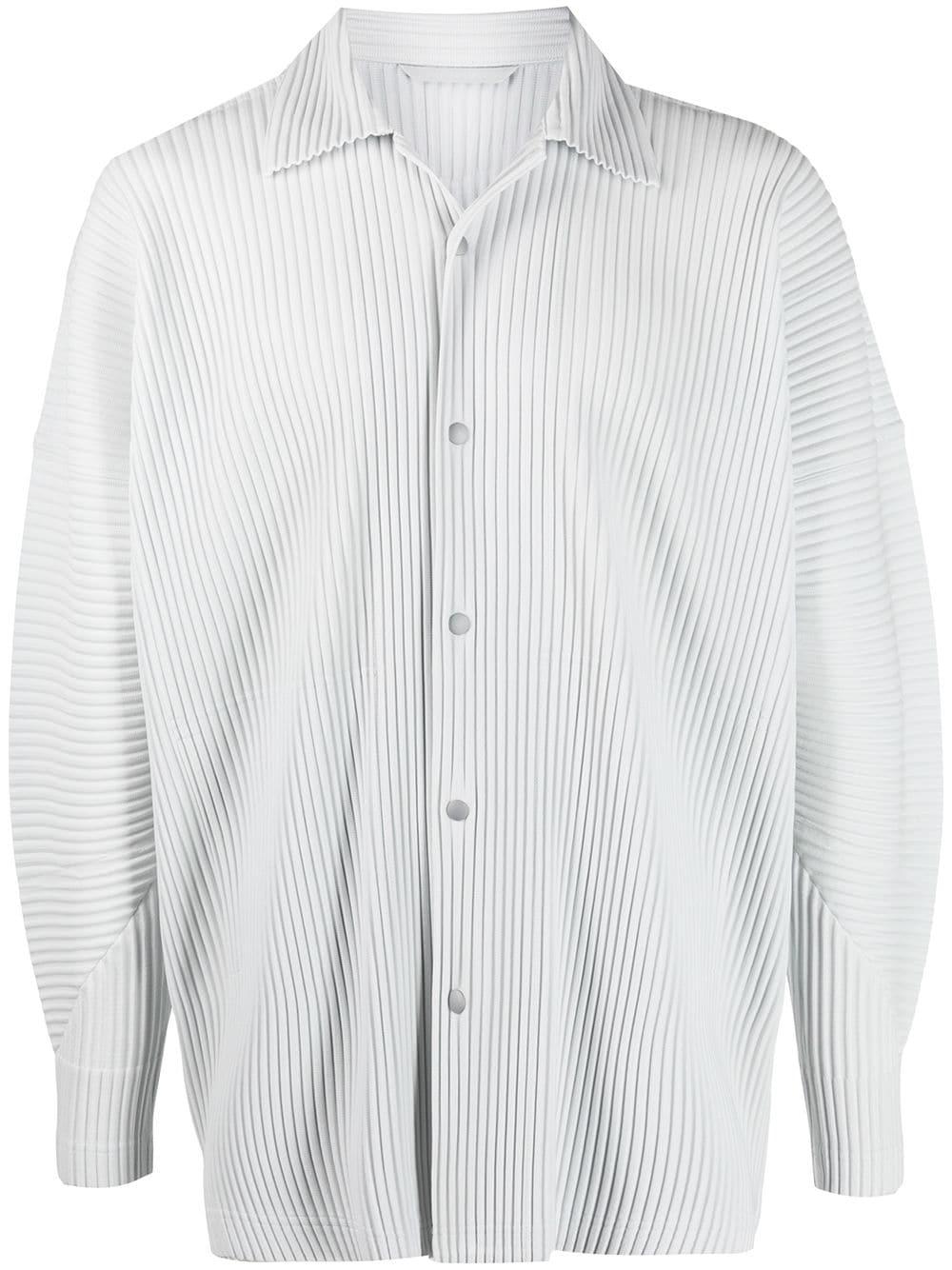 Homme Plissé Issey Miyake Pleated Button-down Shirt in White for 