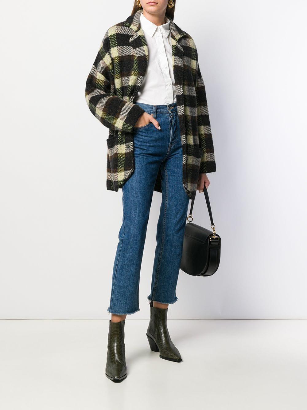 oversized checkered jacket