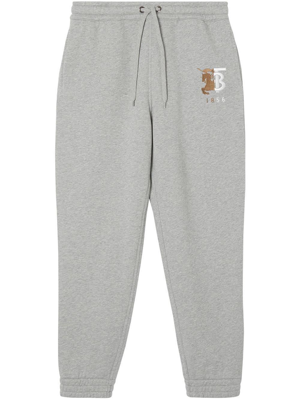 Burberry Cotton Contrast Logo Track Pants in Grey (Gray) for Men - Lyst