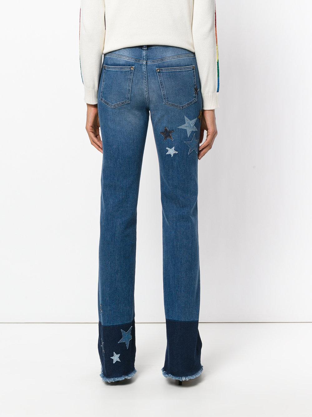 RED Valentino Denim Star Patch Flared Jeans in Blue - Lyst