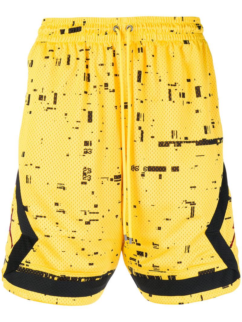 Nike Jordan Lifestyle Last Shot Diamond Shorts in Yellow for Men Lyst