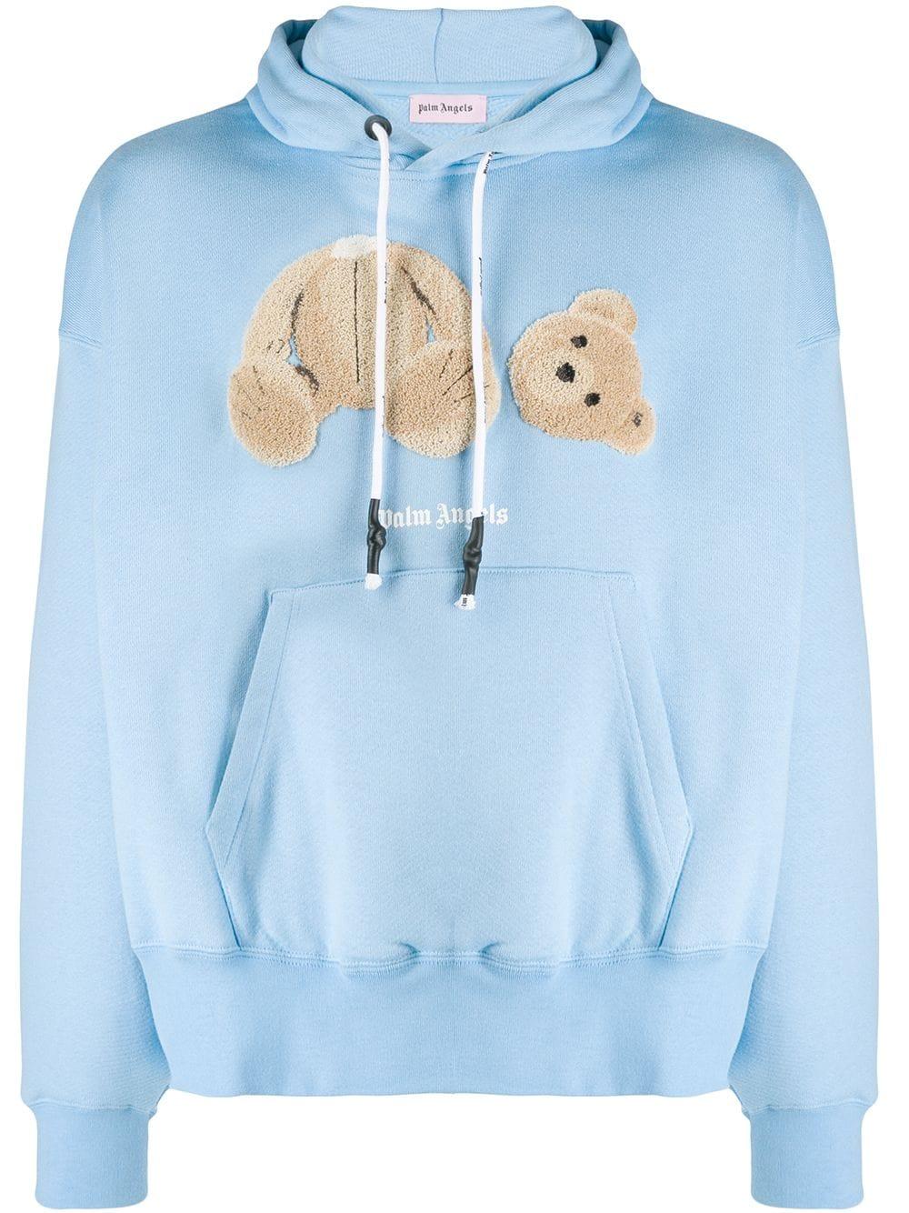 blue teddy hoodie