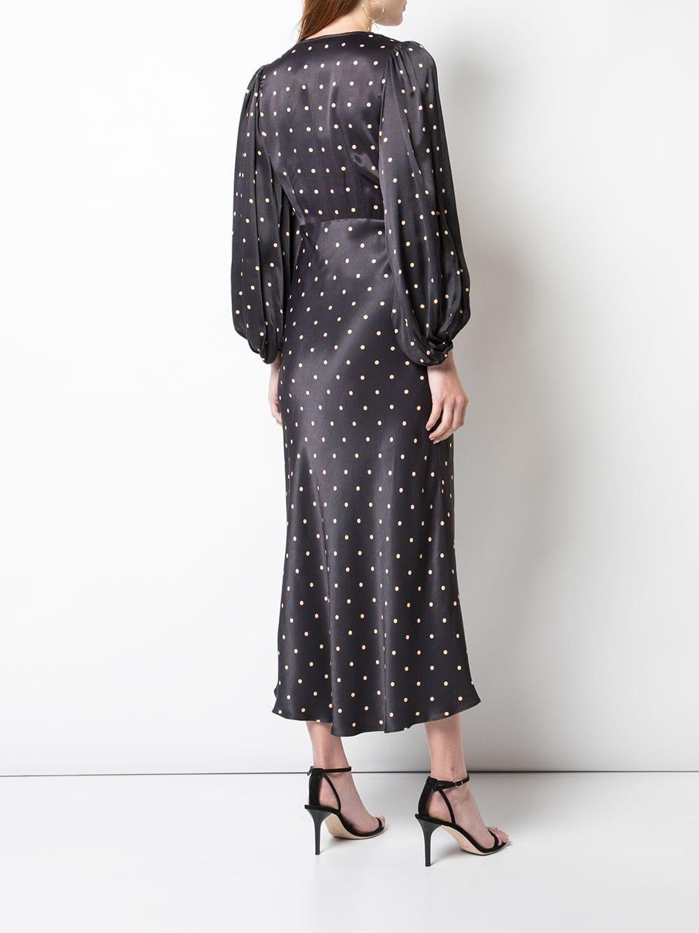 shona joy blue polka dot dress