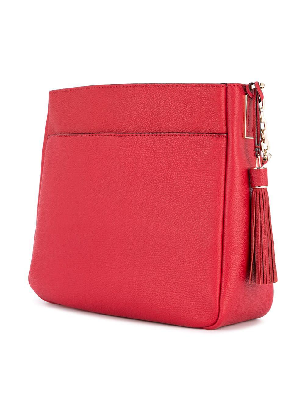 Kate Spade Leather Tassel Detail Shoulder Bag in Red Lyst