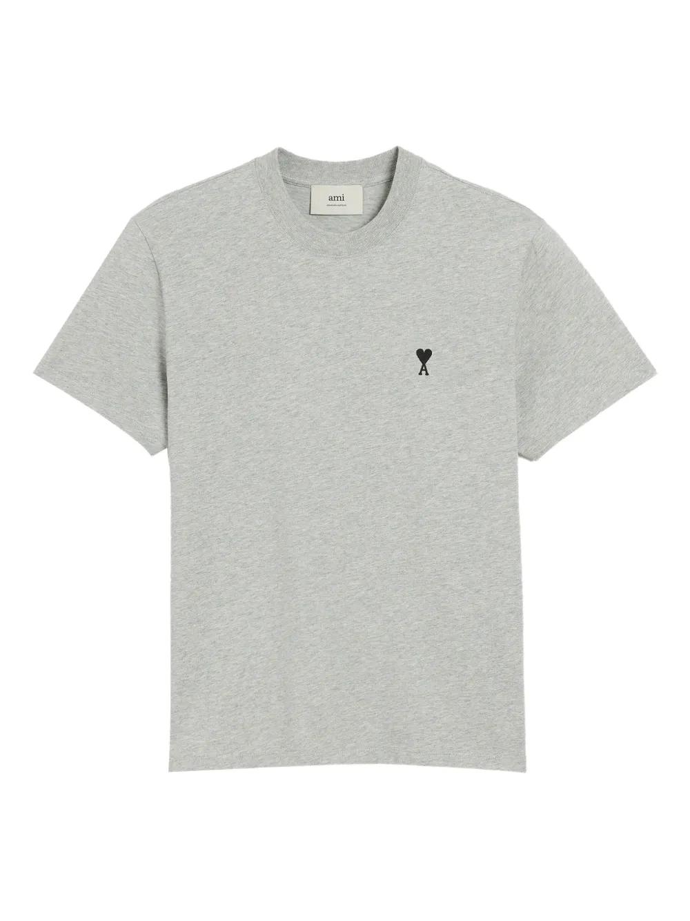 AMI PARIS ロゴ エンブロイダリー クルーネック Tシャツ グレー メンズ Ami Paris Tシャツ | オンラインセールは最大50%オフ | Lyst