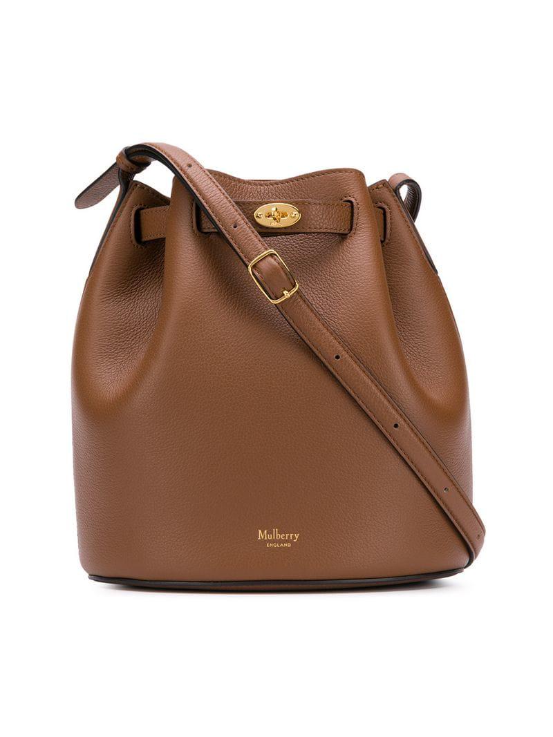 Mulberry Leather Abbey Bucket Bag in Brown - Lyst