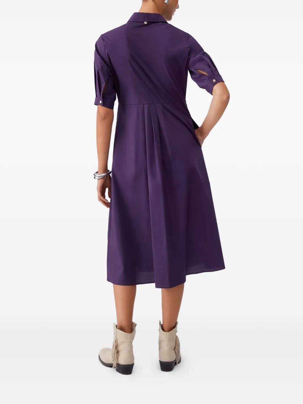 long sleeve tunic dress with pockets Long Sleeved Rib Stripe Pocket Dress Mustard/Olive / Large