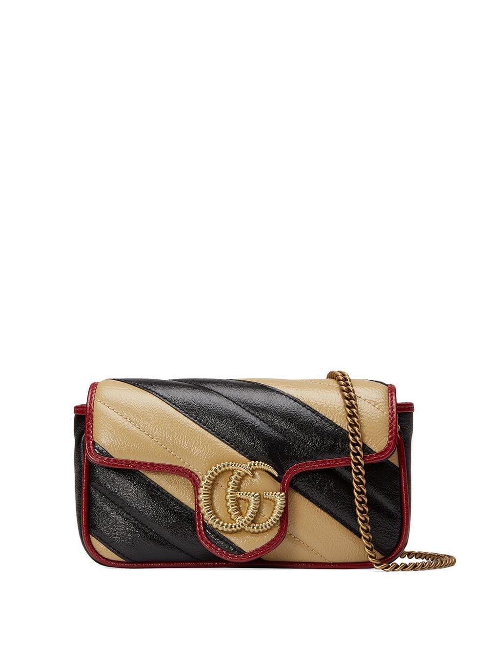 Gucci Mini GG Marmont Shoulder Bag in Black - Lyst