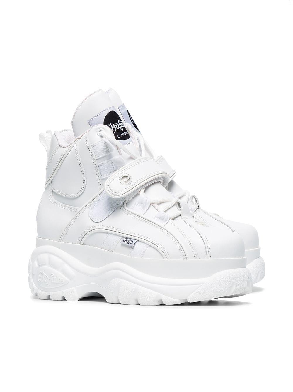 Buffalo Leather White 1348 Platform Sneaker Boots - Lyst