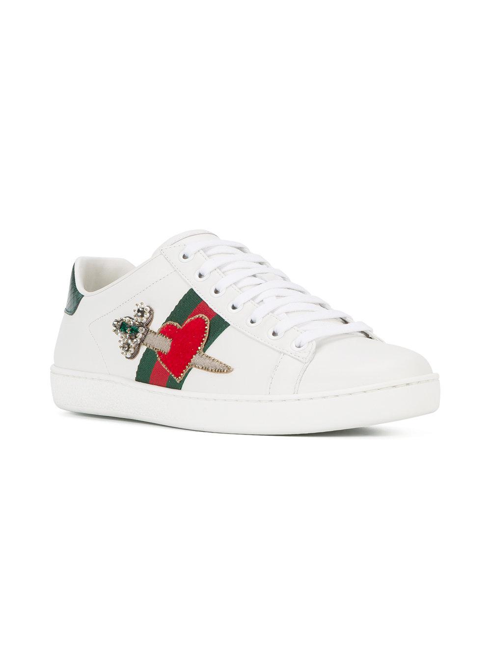 gucci trainers heart