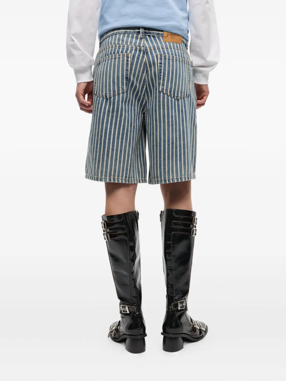 タイムセール　GANNI デニムハーフパンツ レディース】Heavy Washed Denim Flared Skirt Jeans | GANNI