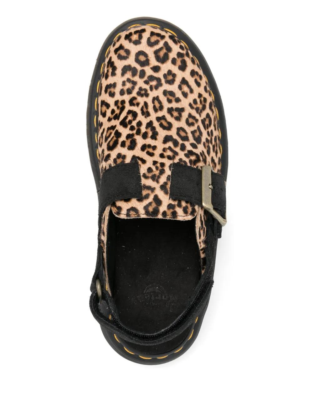 Dr. Martens Jorge Ii Leopard Mules in Black | Lyst UK