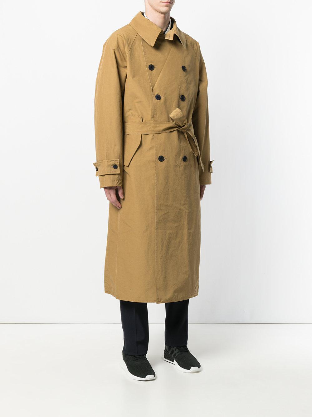 Lyst - Sunnei Belted Trench Coat in Brown for Men