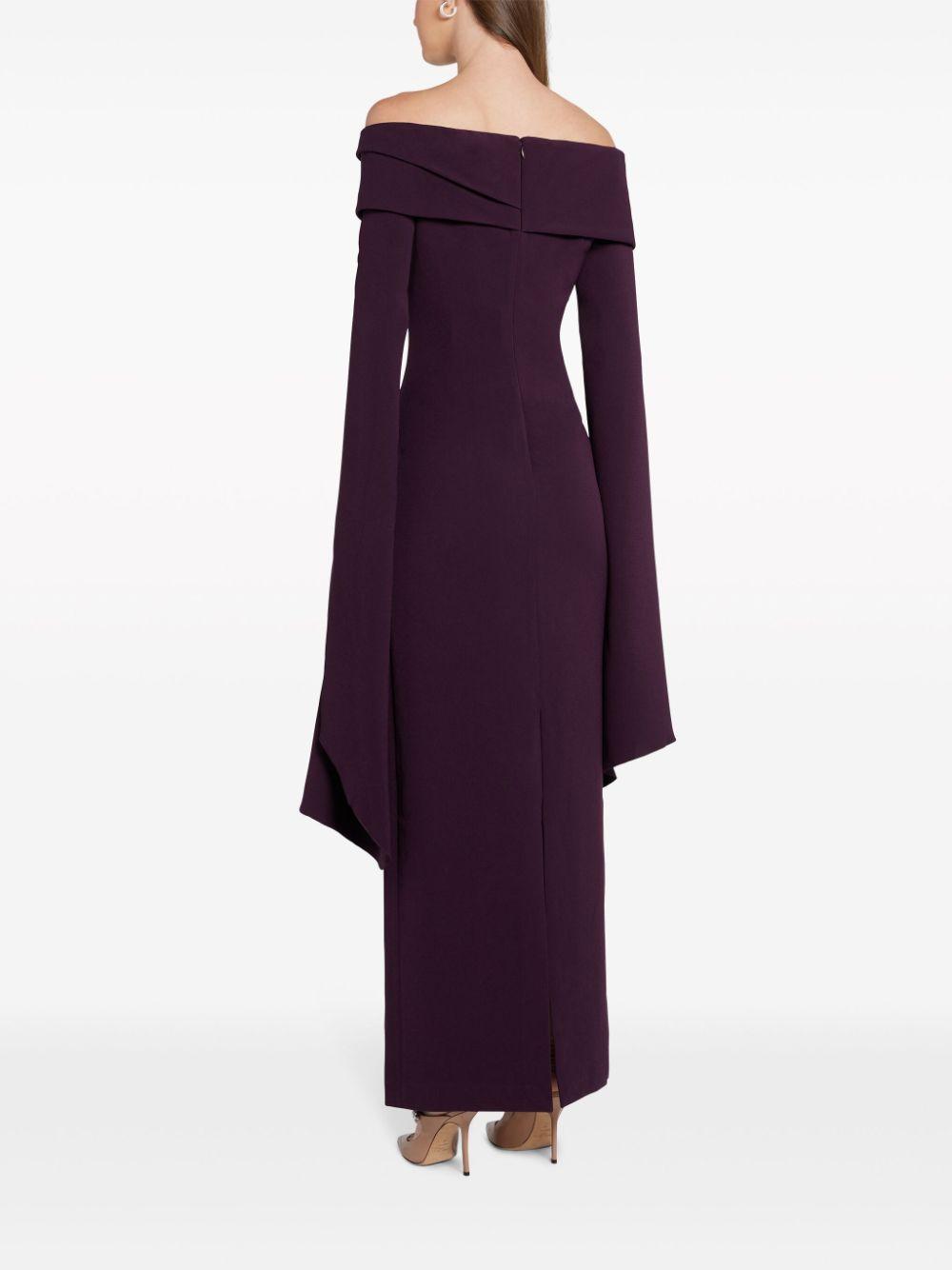 Solace London The Arden Crepe Maxi Dress in Purple | Lyst
