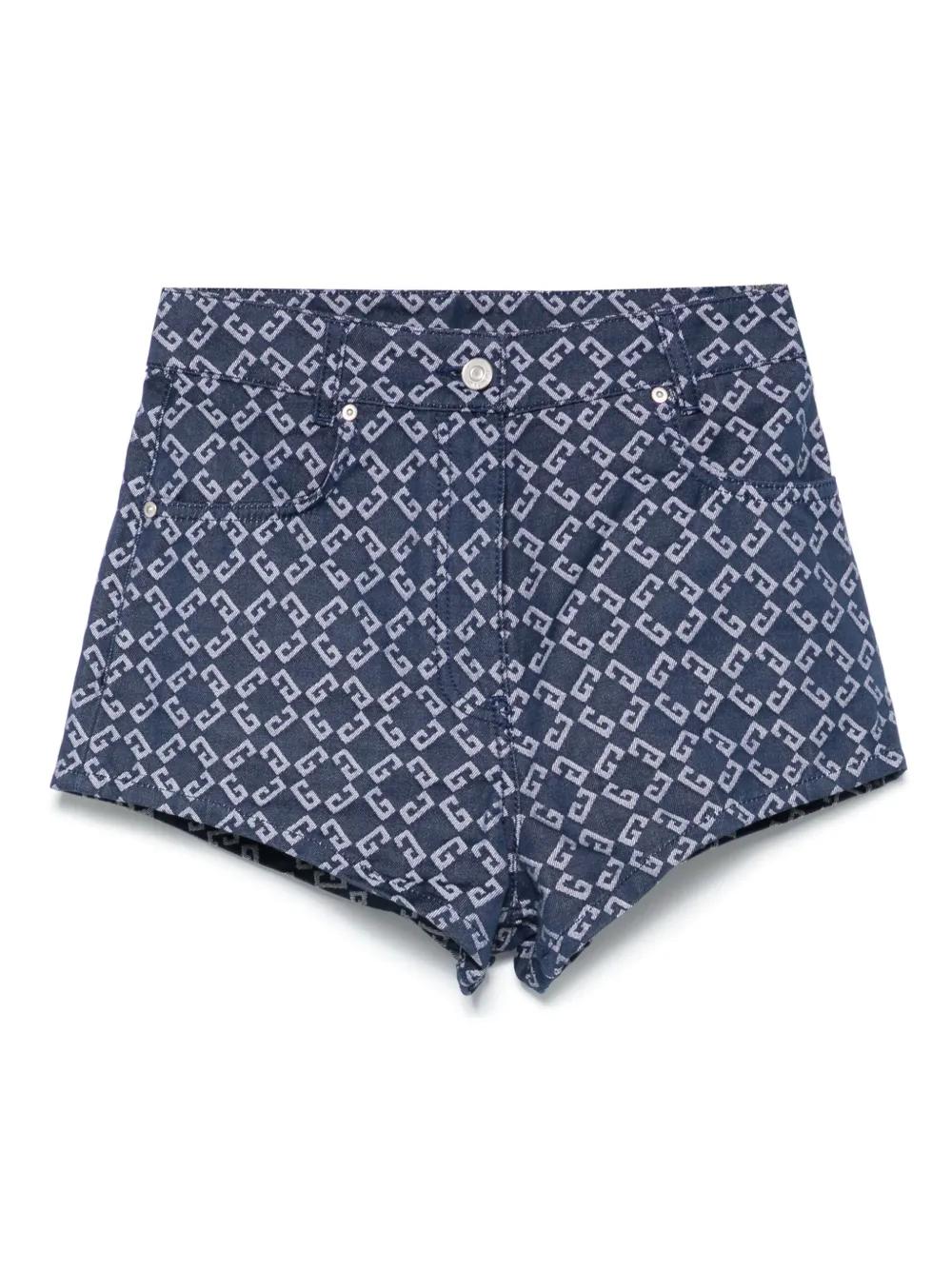 GIVENCHY 4Gモノグラム コットンタオル バミューダパンツ*BLUE Light blue Shorts with logo Givenchy - Vitkac AS