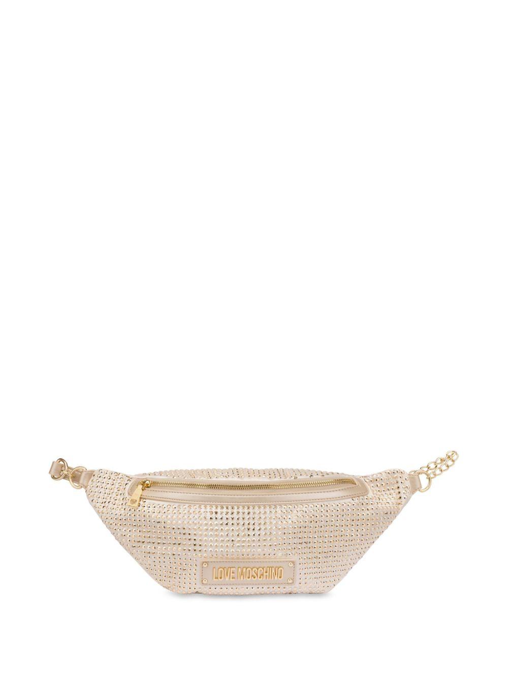Love Moschino Logo plaque Belt Bag in Natural Lyst UK