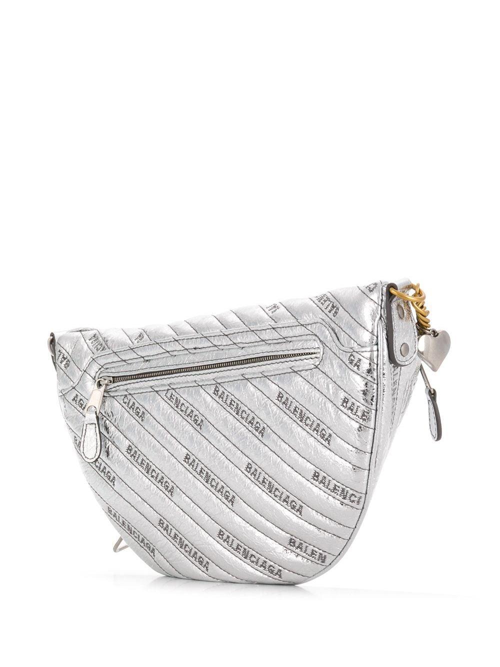 Balenciaga Leather Souvenir Belt Bag in Silver (Metallic) | Lyst