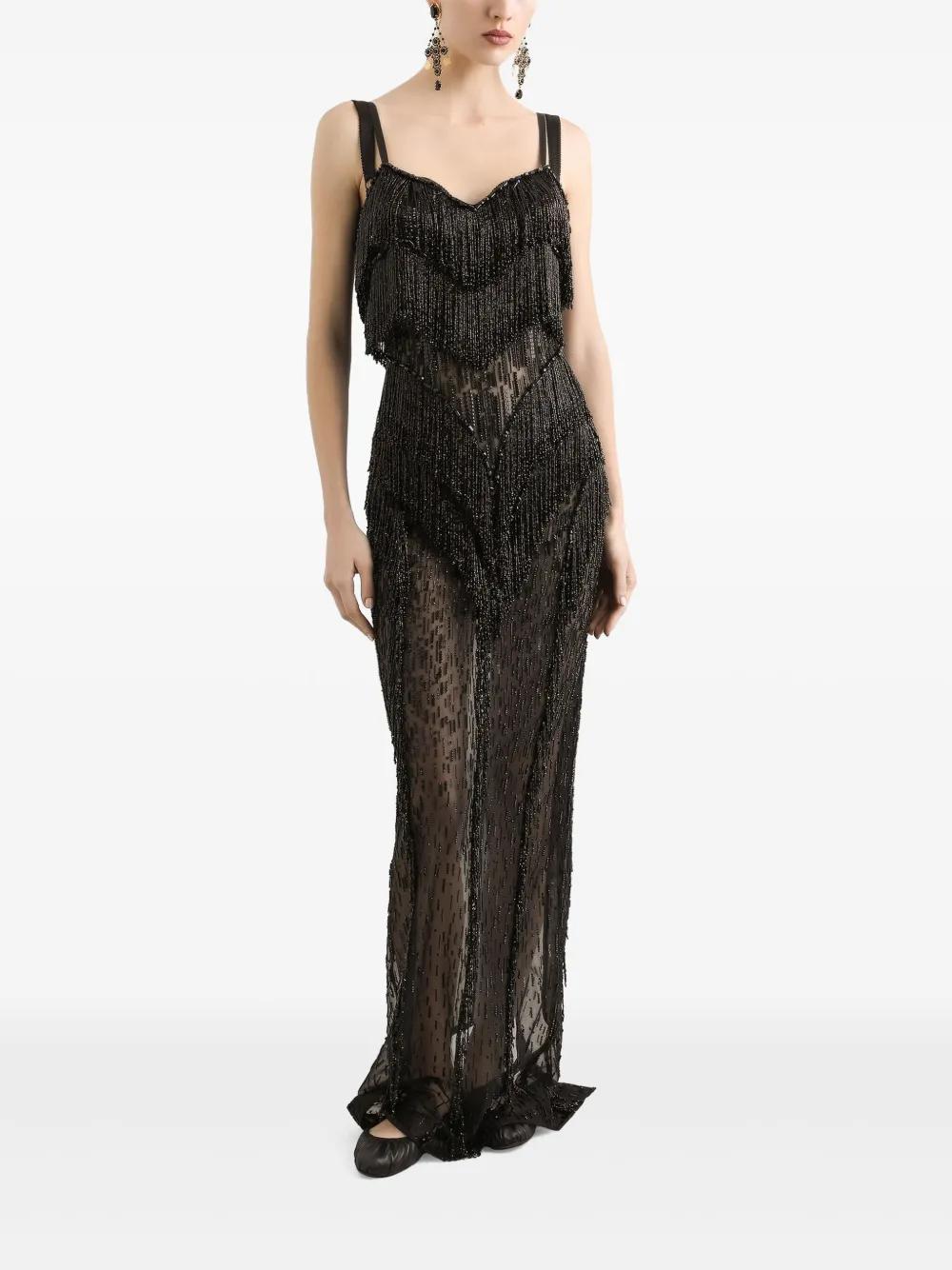 dolce-gabbana-black-Fringed-